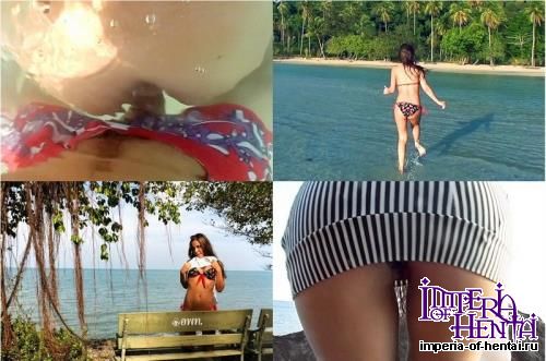 Anya, Slava - Beach porno with fuck in the water (2011/Porntraveling.com/SD)