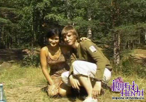 Inna in the forest with a guy